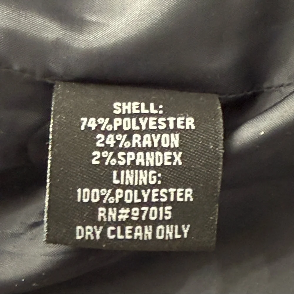 Platinum by Larry Levine Women's Front Snap/Tie Long Sleeve Blazer, Gray, Sz 12 - Picture 4 of 8